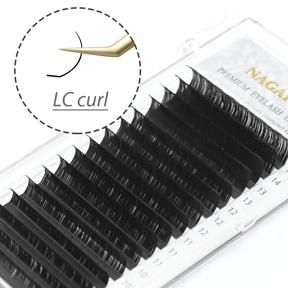 NAGARAKU Mix Eyelash Extension Makeup L LC N Curls Mix 7-15mm 16 Lines Synthetic Mink Individual Eyelashes High Quality Lashes Vue