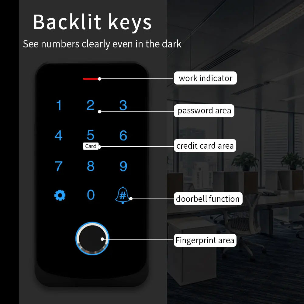 Support Tuya App Garage Door Opening Motor Kit Fingerprint Access Controller Bluetooth Power Control Access Control System Vue