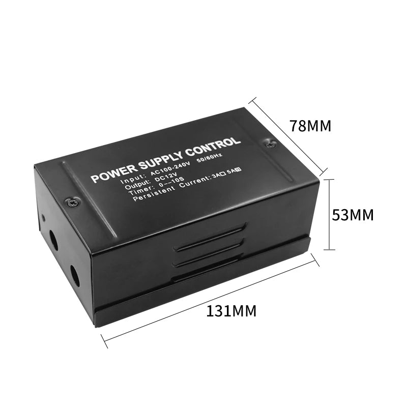 AC 100-240V Access Control Power Supply Electric Door Power Adapter Sliding Door Covertor System Time Delay Power DC 12V 5A Vue