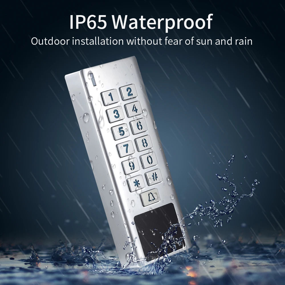 Zinc-Alloy IP66 Waterproof Wireless Access Control Kit 433Mhz AC 100V-240V Electronic Lock RFID Remote Control for Door Vue