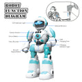 2.4G Remote Controlled Robot, Intelligent Programming Gesture Sensing, Dancing Singing Puzzle Toys Excluding regular batteries Vue 1538blue