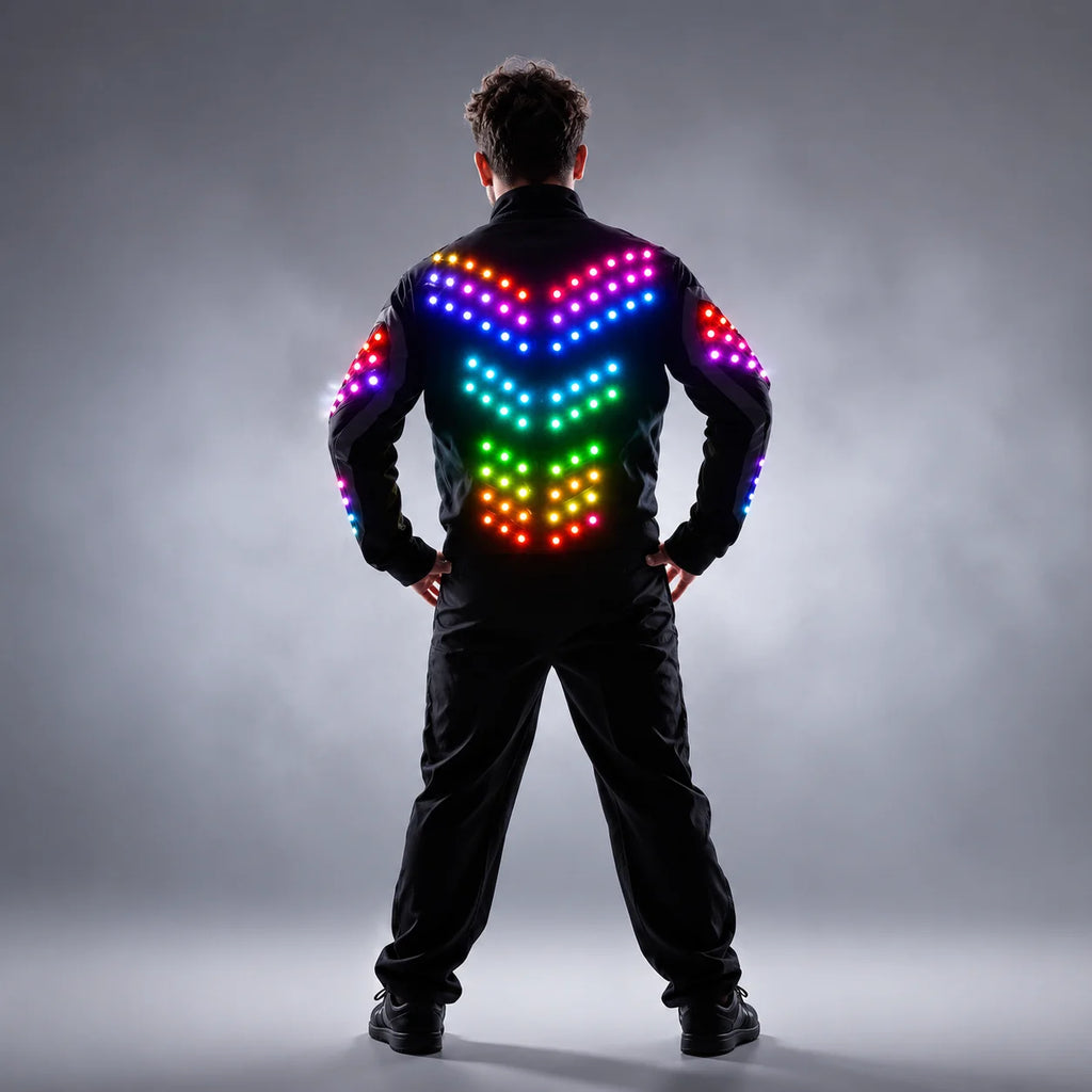 Digital LED Luminous Armor Light Up Jacket Glowing Costumes Suit Bar Nightclub Party Performance Costume Parade Float Decoration Vue