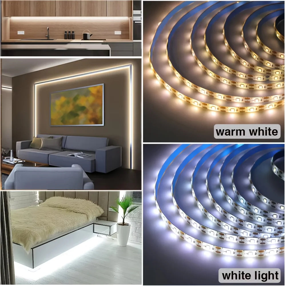 1-5M LED Lights Strip DC 5V USB Gesture Control 60 LEDs/m Backlight Dimmable Sensor Night Lights TV Kitchen Under Cabinet Lamp Vue