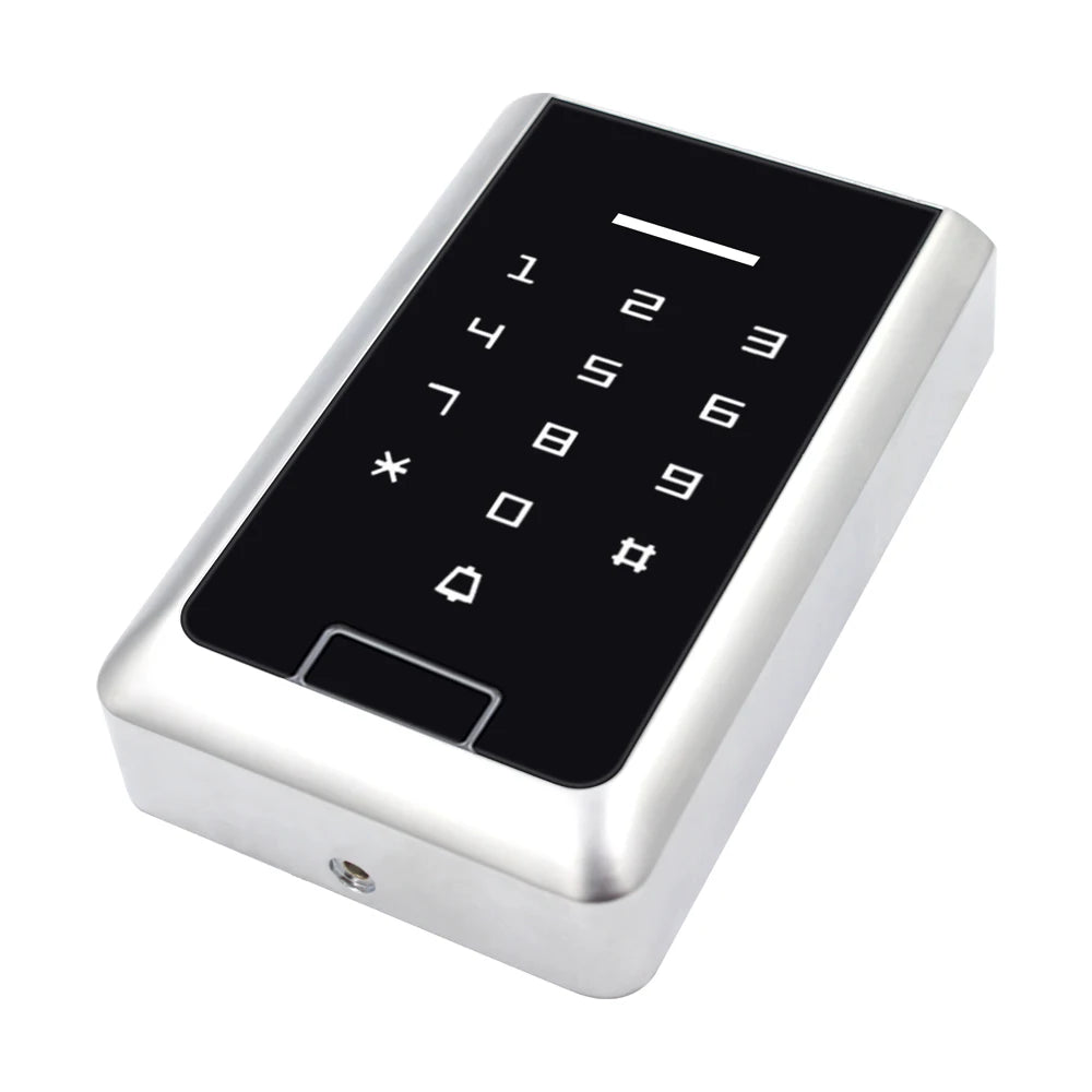 Waterproof Wireless Wiegand Slave Card Reader EM /M1 Wire-Free RFID Keypad with Receiver Module 433MHz Built in Battery+Doorbell Vue