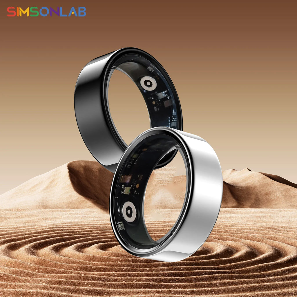 2025 New Smart Ring Sleep Blood Pressure Monitor Multiple Exercise Modes IP68 Waterproof Wirless Men Women Rings For Android iOS Vue