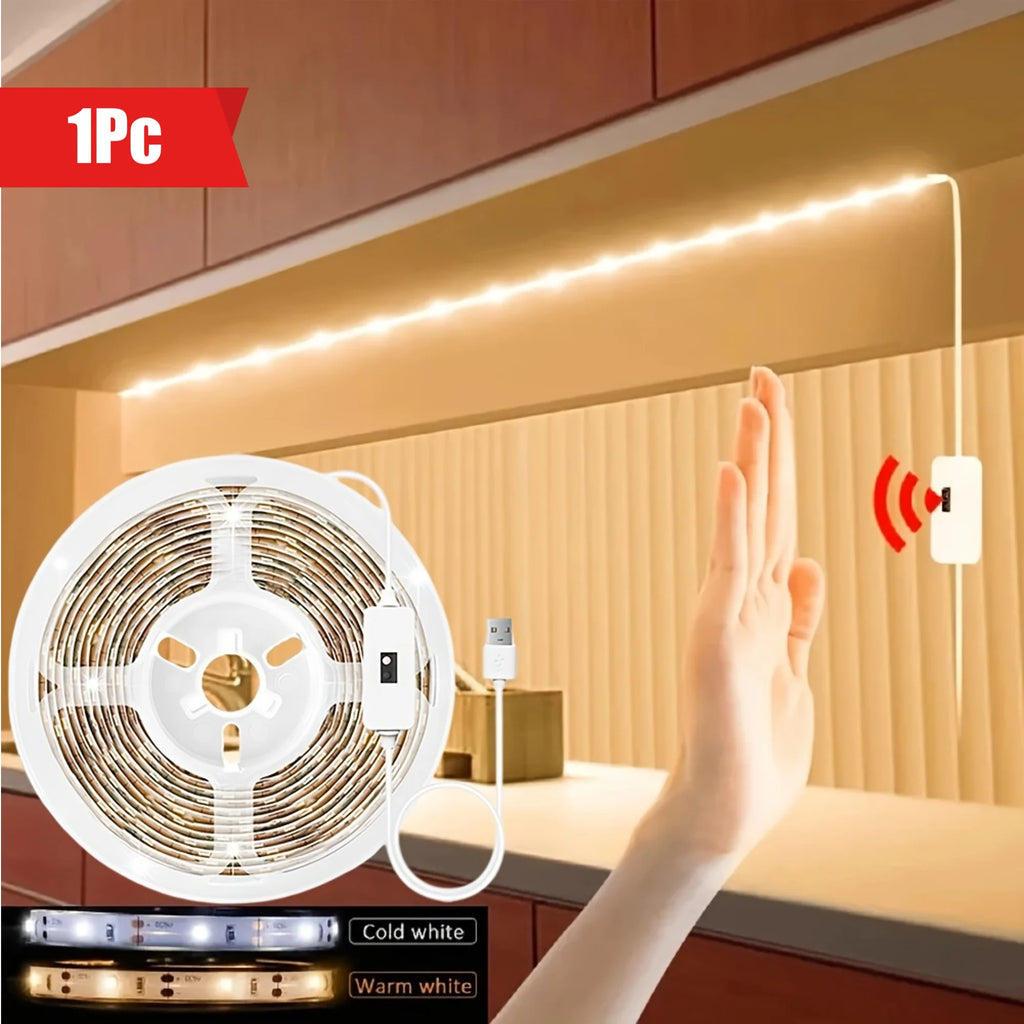 1-5M LED Lights Strip DC 5V USB Gesture Control 60 LEDs/m Backlight Dimmable Sensor Night Lights TV Kitchen Under Cabinet Lamp Vue