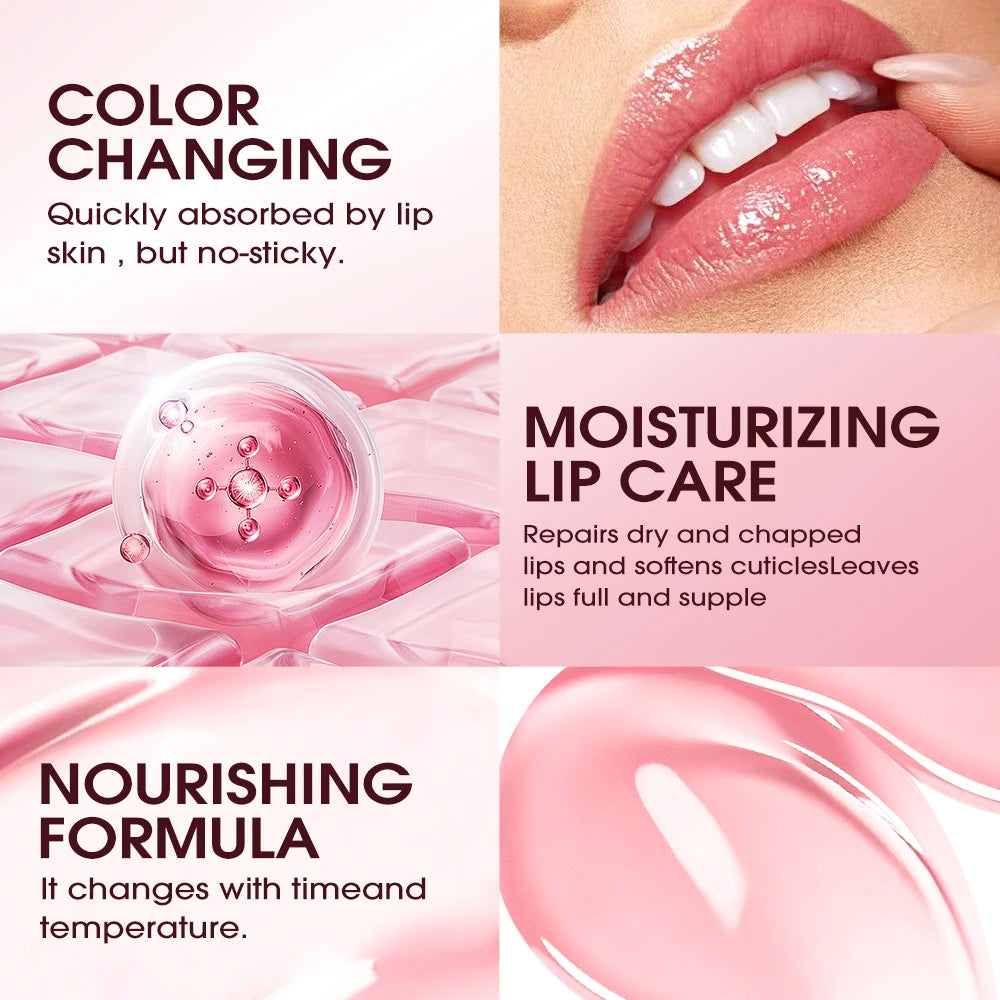Aloe Vera Color-Changing Lip Gloss | Temperature-Sensitive, Moisturizing & Hydrating Formula | Nourishing Lip Tint for Soft Lips Vue