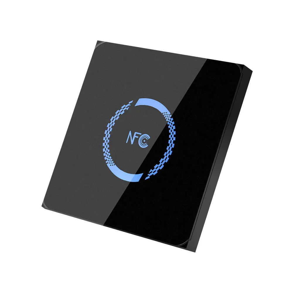 Waterproof IP65 NFC RS485 Wiegand LED Backlit Glass Panel RFID Access Control Slave Reader M1 S50 EM Dual Band Mounted Metal Vue