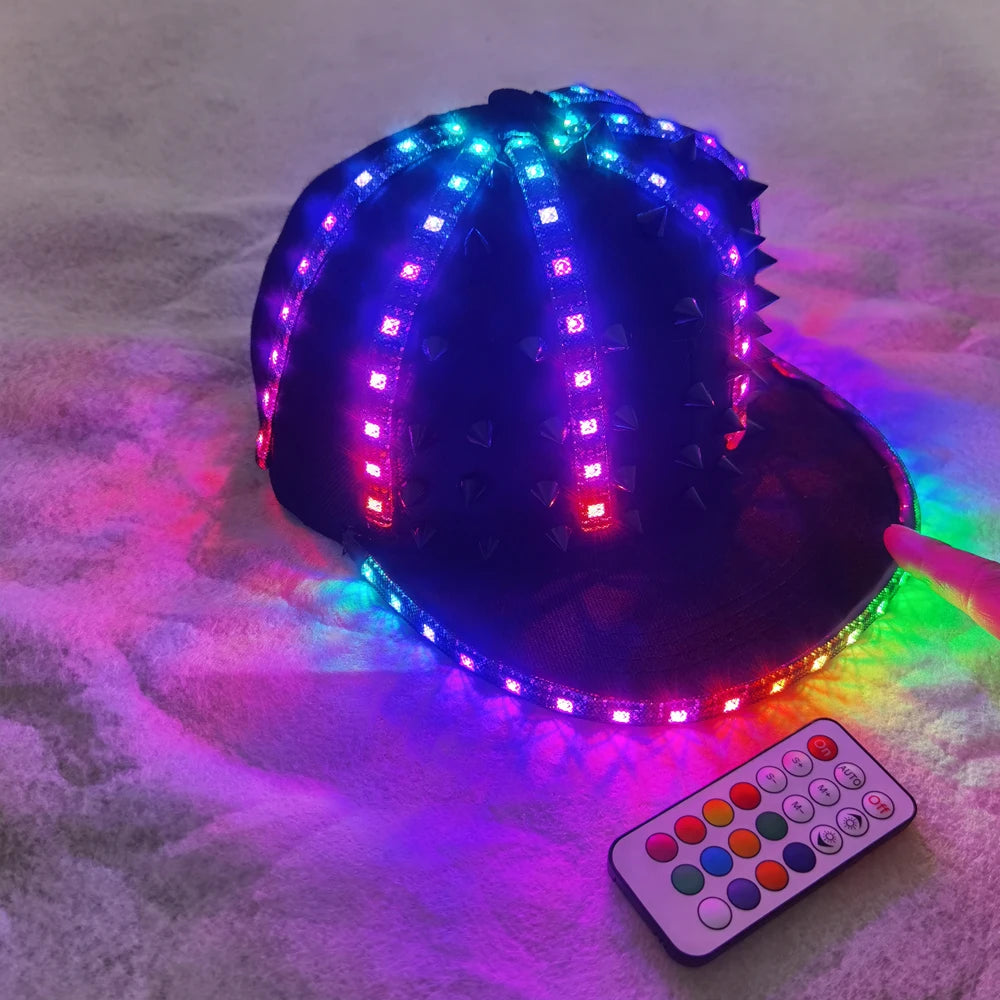 High Brightness LED Lighting Baseball Cap Outdoor Sun Protection Performance Cap Fashion Trend Leisure For Night Light Party Glo Vue
