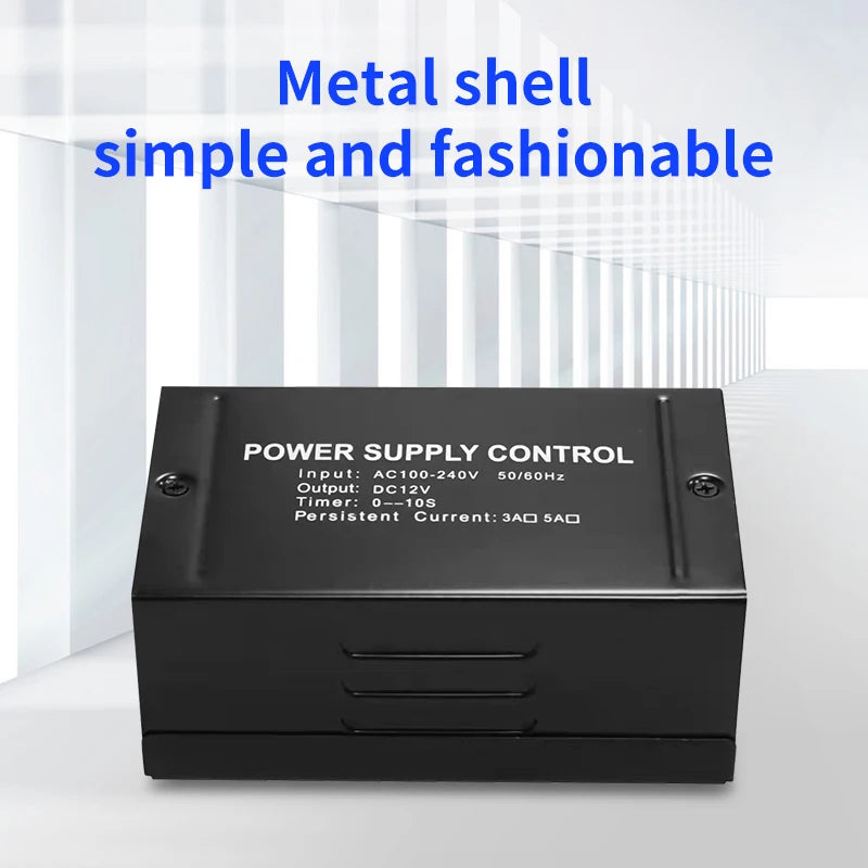 AC 100-240V Access Control Power Supply Electric Door Power Adapter Sliding Door Covertor System Time Delay Power DC 12V 5A Vue