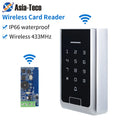 Waterproof Wireless Wiegand Slave Card Reader EM /M1 Wire-Free RFID Keypad with Receiver Module 433MHz Built in Battery+Doorbell Vue Default Title