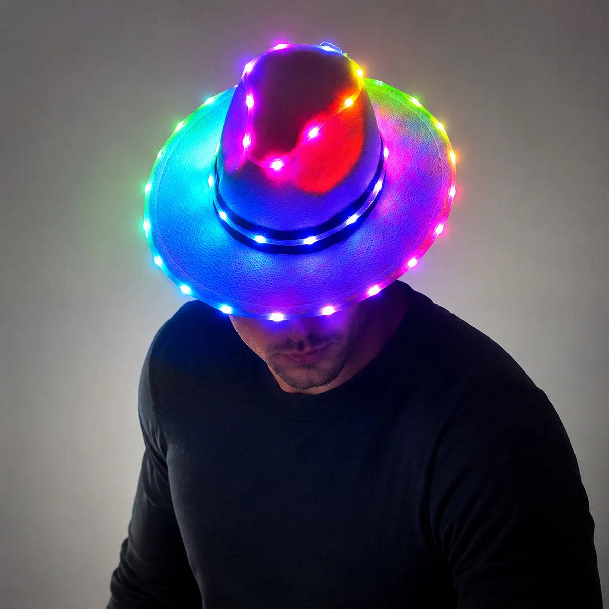 Full Color Cool LED Hat Party Luminous Cap Neon LED Light Costume Party Fluorescent DJ BAR Dance Performances Carnival Party Vue