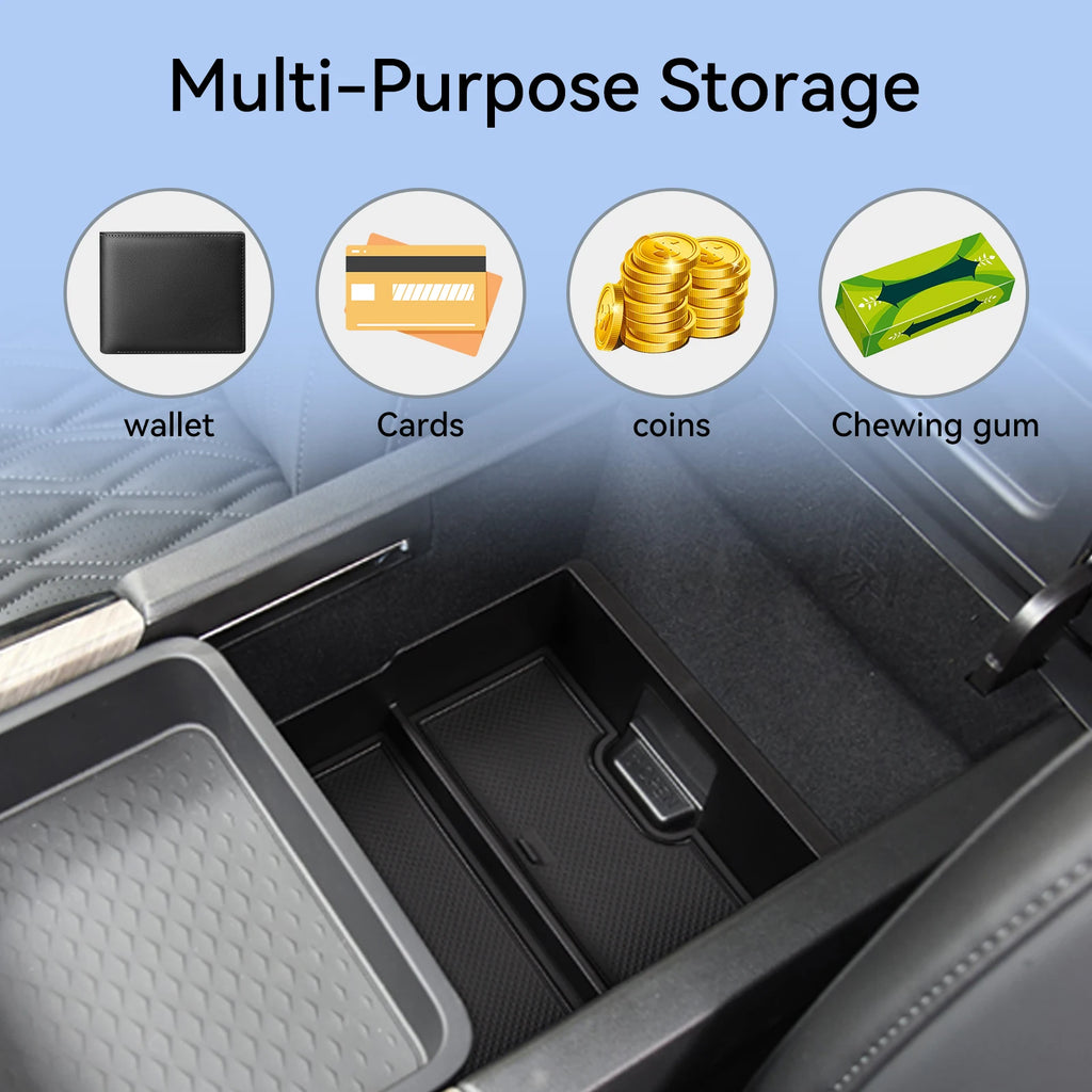 Smabee Left Drive for GWM Tank 500 2022-2025/GWM Shanhai Cannon 2023-2026 Center Armrest Box Organizer Accessories ABS Black Vue