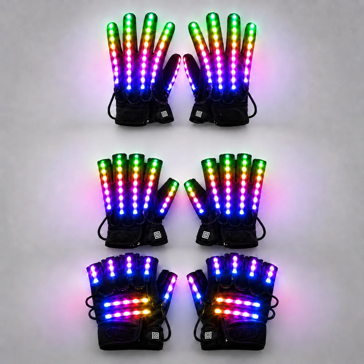 LED Gloves Luminous Flower Finger Light Gloves Party Supplies Dancing Club Props Stage LED Glove LED Luminous Costumes Vue