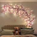 1PC 72/96LEDS Cherry Blossom Vine Lights, Glowing Branch Lights,8 Flashing Modes, USB Powered,used for Bedroom Indoor Home Party Vue Warm White Pink 1PC 96LED