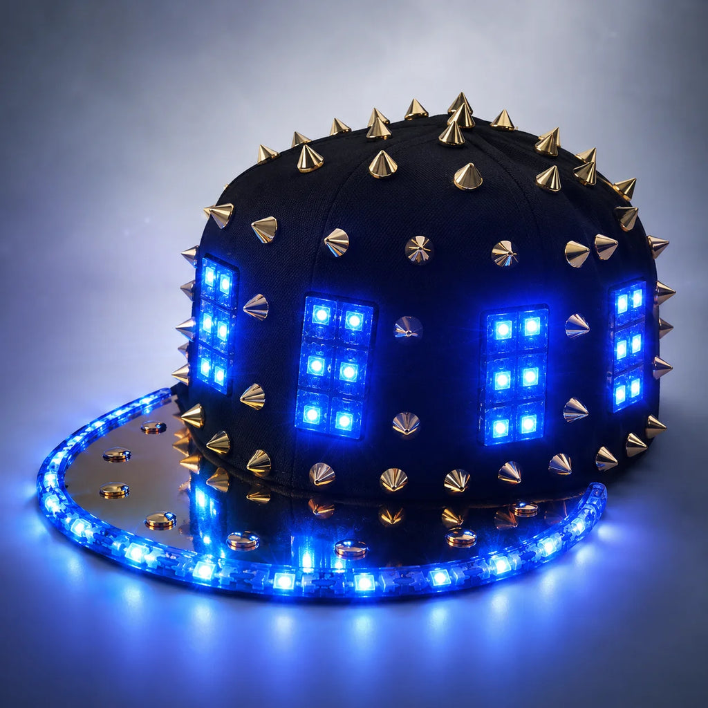 Halloween Decor Party LED Luminous Baseball Cap Festival Hip Hop Hat Holiday Event Christmas Costume Supplies Vue