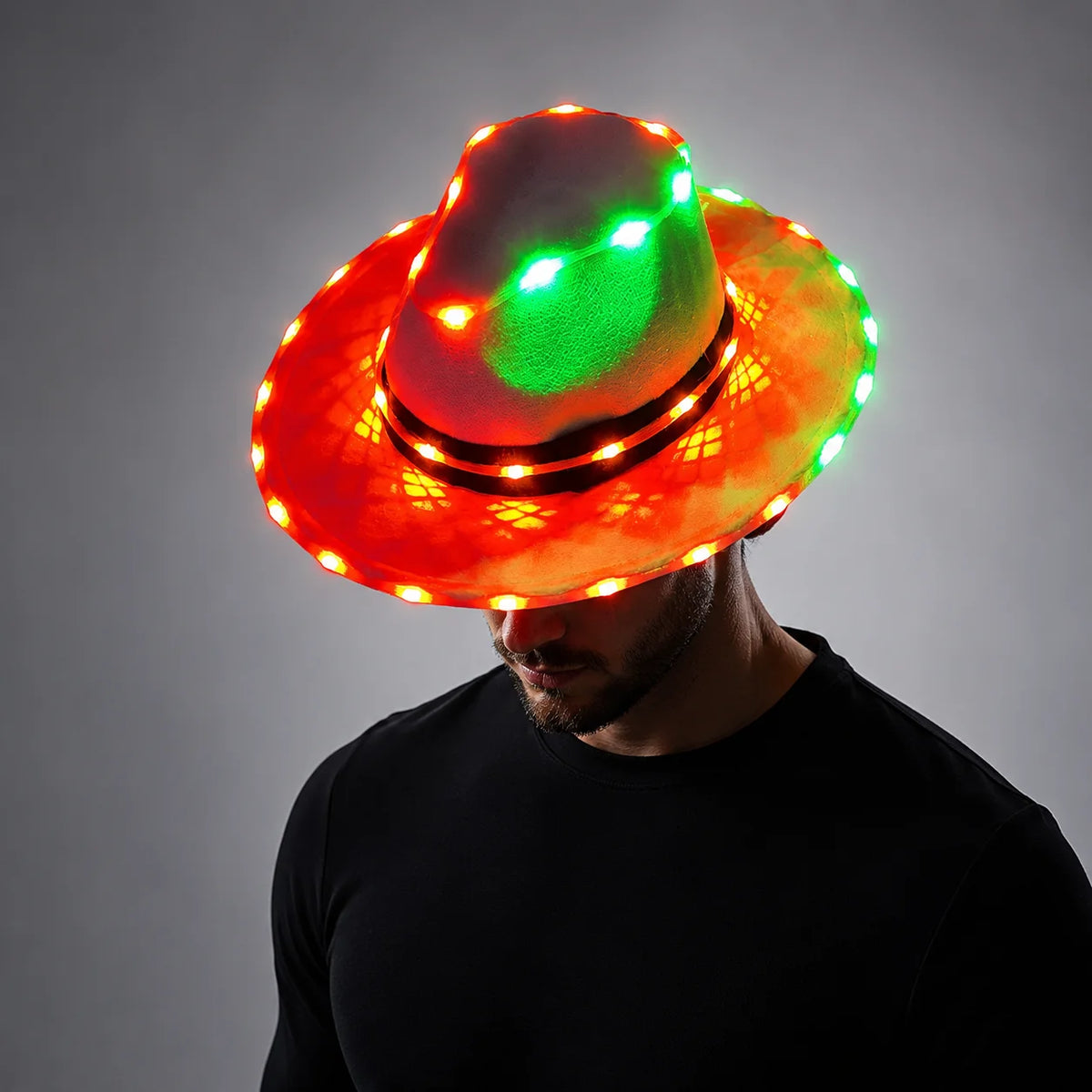 Full Color Cool LED Hat Party Luminous Cap Neon LED Light Costume Party Fluorescent DJ BAR Dance Performances Carnival Party Vue