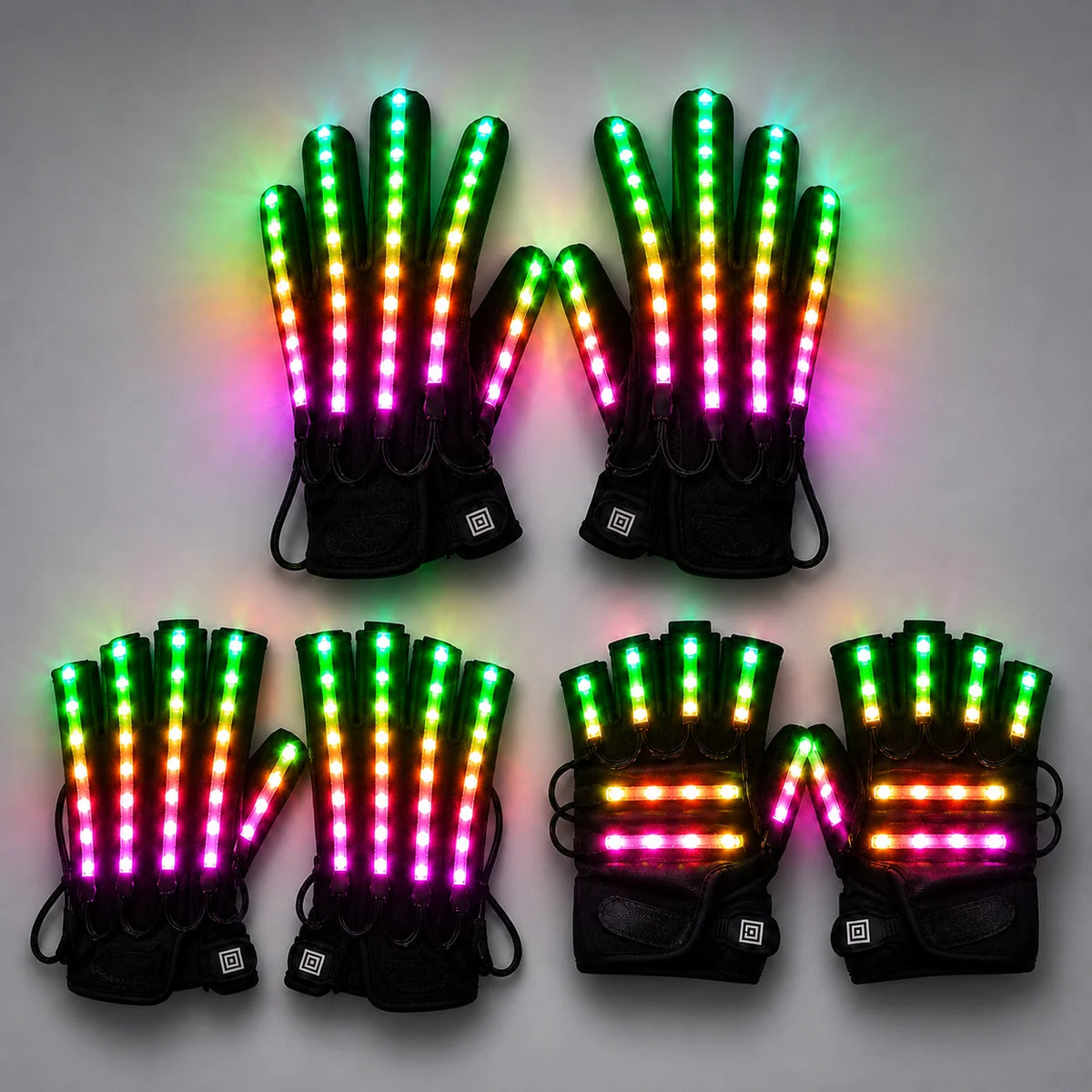 LED Gloves Luminous Flower Finger Light Gloves Party Supplies Dancing Club Props Stage LED Glove LED Luminous Costumes Vue