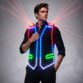 Fashion Red Laser Waistcoat Laser an LED Vest Suits Clothes Stage Costumes For Singer Dancer For Nightclub Performers Vue M