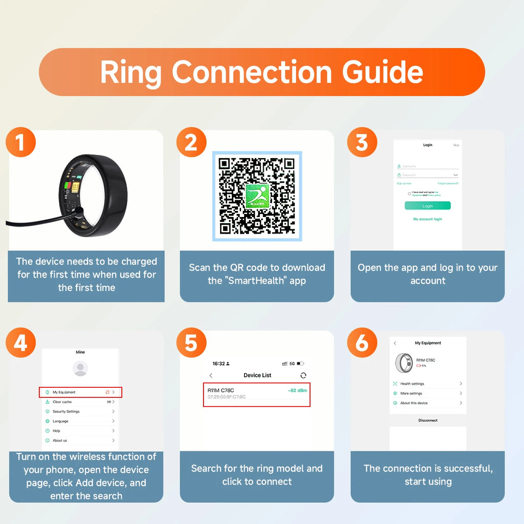 2025 New Smart Ring Sleep Blood Pressure Monitor Multiple Exercise Modes IP68 Waterproof Wirless Men Women Rings For Android iOS Vue