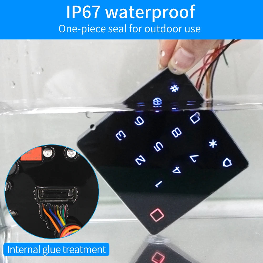 Support Tuya APP Door Access Control System Kit 2.4G Wifi Remote Control Waterproof Smart Door Lock Standalone Keypad RFID Card Vue