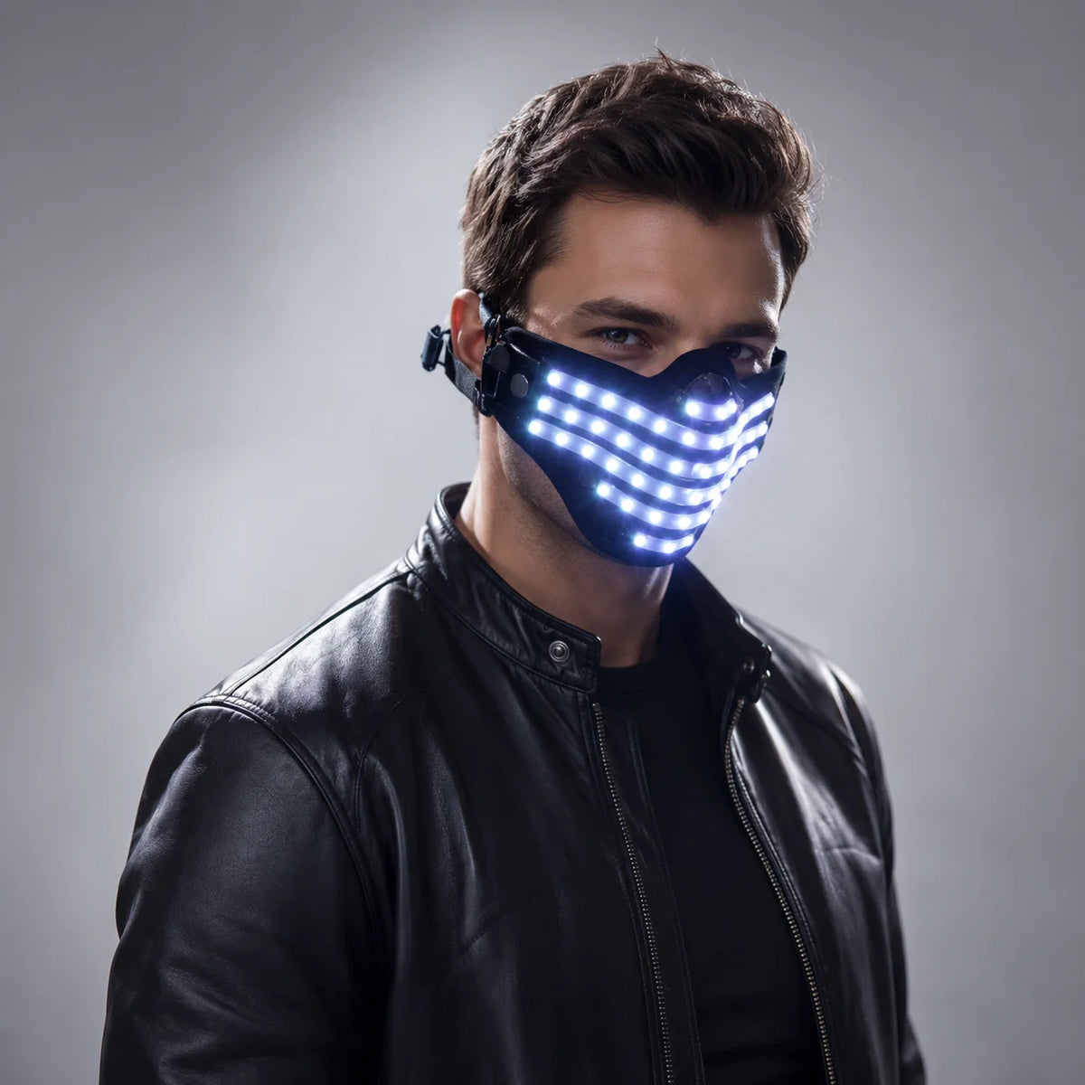 LED RGB Multi-Color Light Mask Hero Face Guard for DJ Party Halloween Birthday - Colorful Show Masks Vue