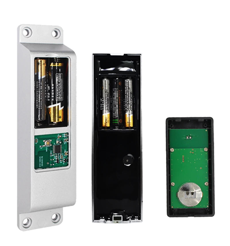 All Wireless Set Built-in Battery Access Control Kit Wire Free Fingerprint Keypad + Bolt Lock+Exit Switch +Remote Transmitter Vue