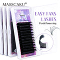 MASSCAKU Individual Volume Eyelash 0.05 0.07mm 8-15mm Mix Size Automatic Flowering Cilia Silk Lash Extensions Wholesale Supplies Vue D 0.07mm 16mm