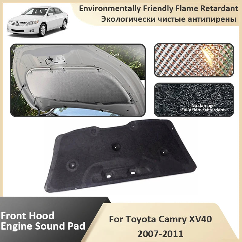 Front Hood Engine For Toyota Camry XV40 2008 2007~2011 Sound Insulation Pad Sound Insulation Cotton Cover Interior Accessories Vue