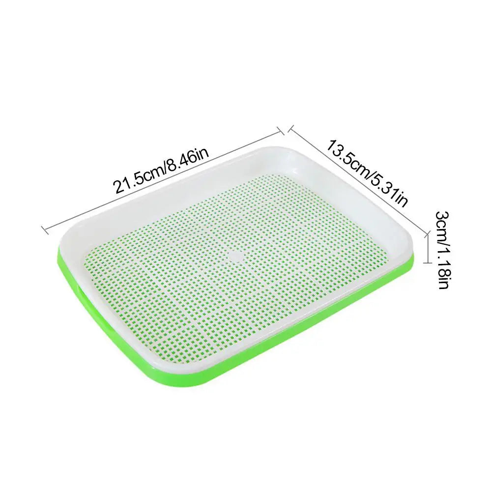 Hydroponic Microgreens Sprouter Tray Seed Sprouting Plates Wheatgrass Grower Nursery Trays for Home Garden Soilless System Vue