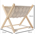 Macrame Cotton Rope Magazine Rack – Boho Desktop Bookshelf Magazine Storage Rack Vue C 88