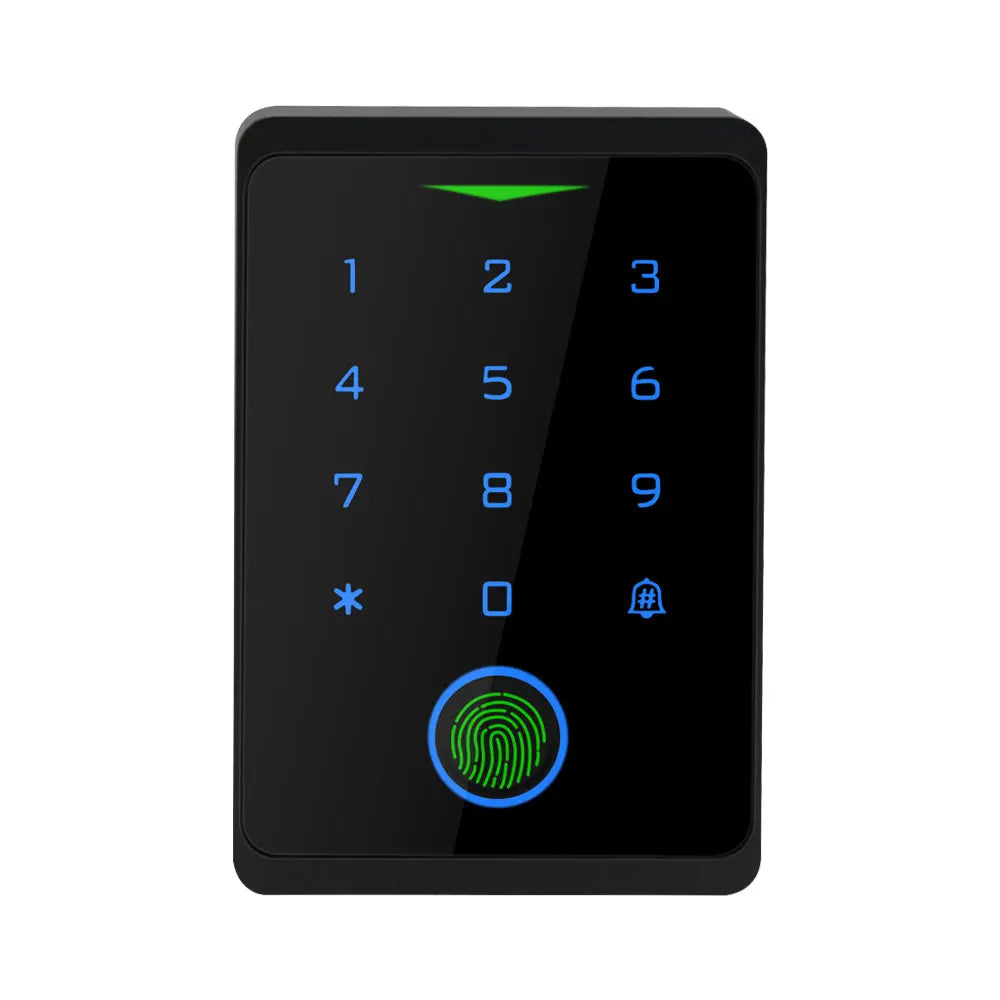 Wifi Tuya Backlit Fingerprint Door Access Keypad Waterproof RFID 125kHZ EM Card Reader for Access Control System Wiegand 26 34 Vue