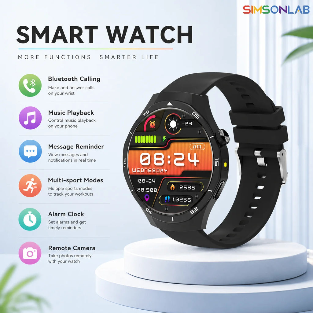 Smart Watch 2026 1.50 inch HD Screen Bluetooth Call Message Reminder Life WaterProof Multi-Sport Mode Men Women Perfect Gift Vue