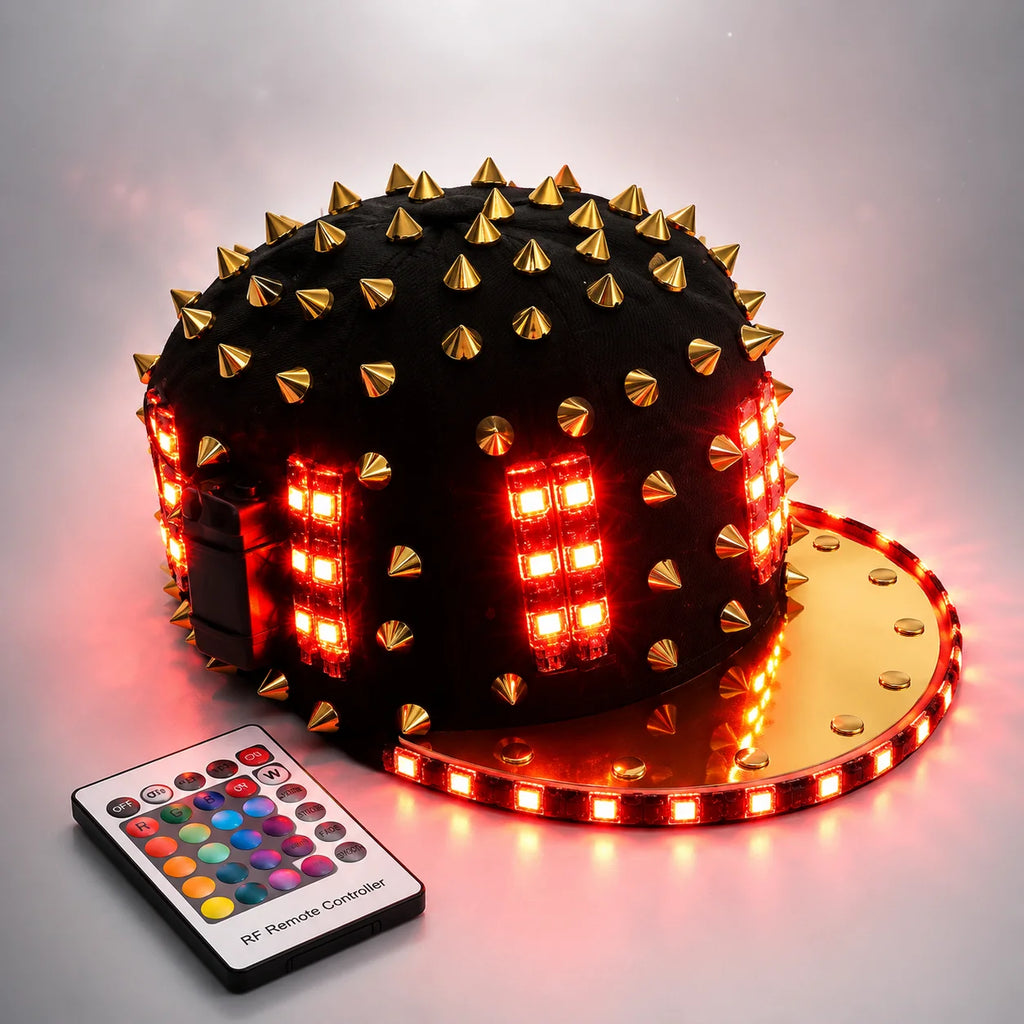 Halloween Decor Party LED Luminous Baseball Cap Festival Hip Hop Hat Holiday Event Christmas Costume Supplies Vue