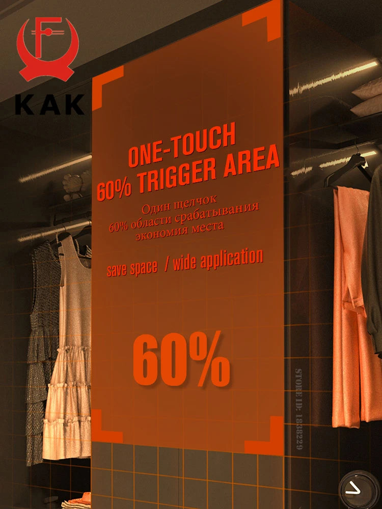 KAK Push to Open Cabinet Catches Hidden Cabinet Handles Damper Buffer for Wardrobes Soft Closing Automatic Door Closer Hardware Vue