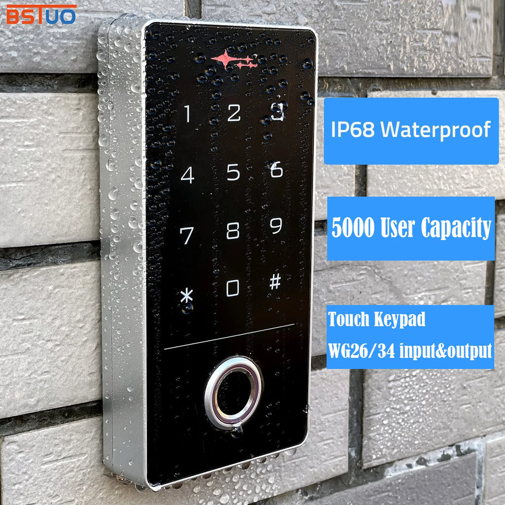 IP67 Waterproof Biometric Fingerprint Access Controller 125Khz RFID Keychain Keypad Standalone Access Control System 5000 User Vue