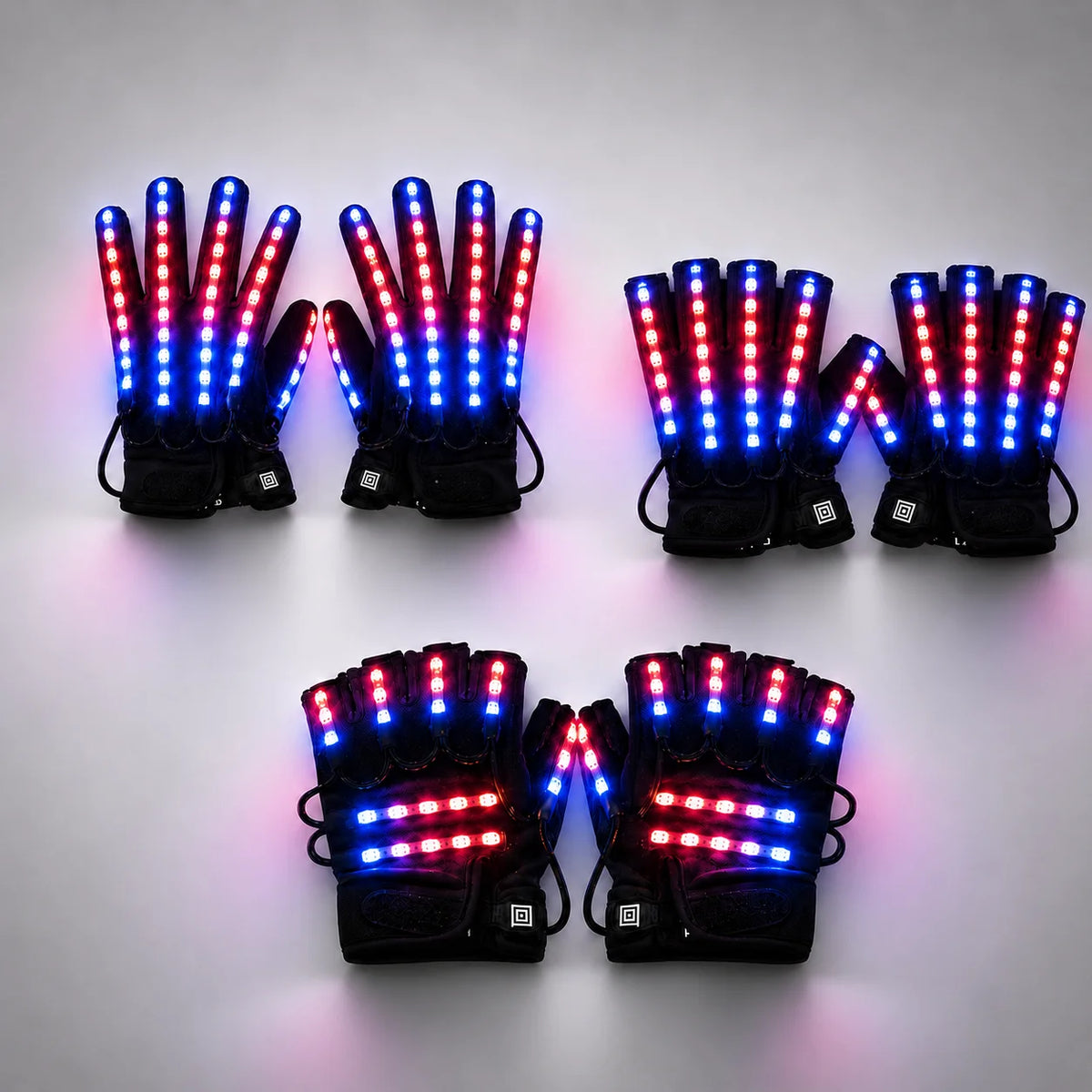 LED Gloves Luminous Flower Finger Light Gloves Party Supplies Dancing Club Props Stage LED Glove LED Luminous Costumes Vue
