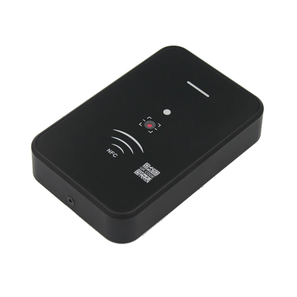 RFID Barcode QR Code Reader Access Control Reader TTL /RS485/ Wiegand 26/34 output 13.56MHZ Card NFC 20000 User Free Mobile APP Vue 6616D