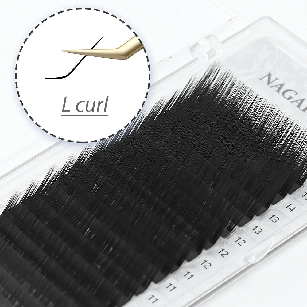 NAGARAKU Mix Eyelash Extension Makeup L LC N Curls Mix 7-15mm 16 Lines Synthetic Mink Individual Eyelashes High Quality Lashes Vue