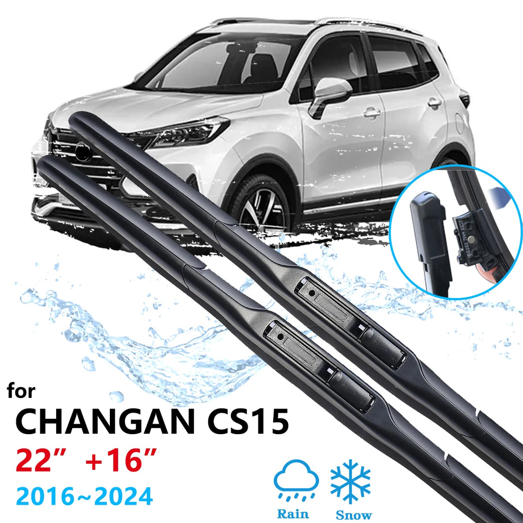 For Changan CS15 Pro Mini 2016~2024 2019 Front Wiper Blades Window Brushes Windscreen Windshield Cleaning Auto part Accessories Vue