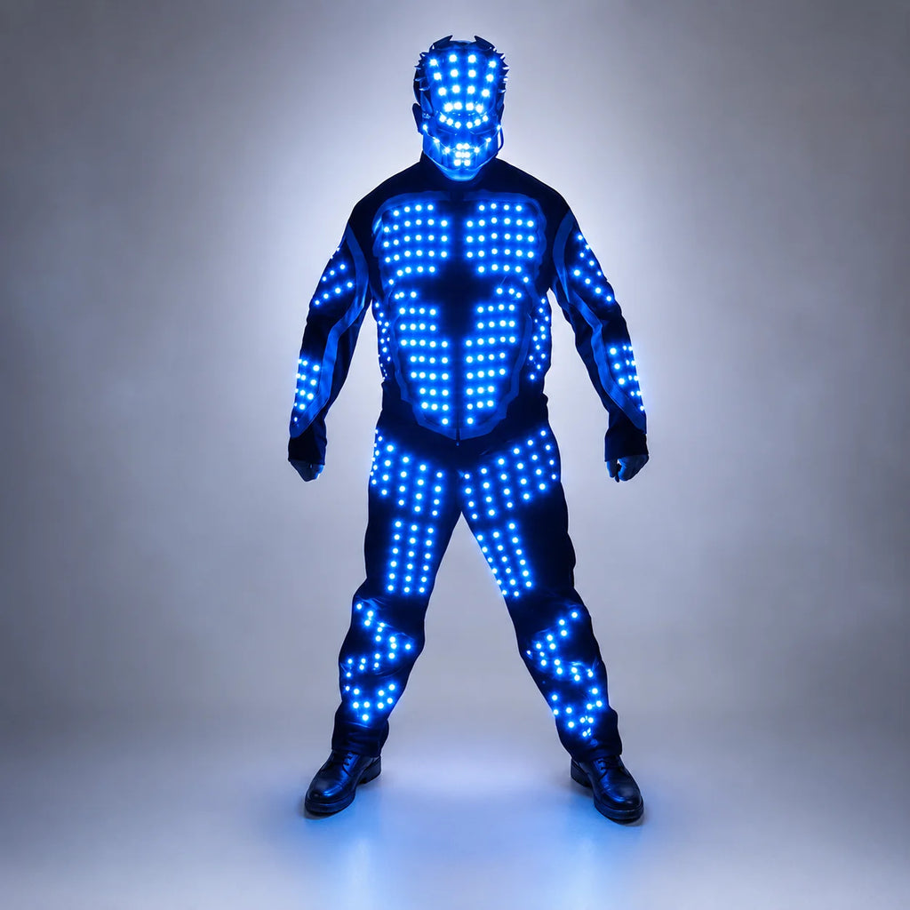 Digital LED Luminous Armor Light Up Jacket Glowing Costumes Suit Bar Nightclub Party Performance Costume Parade Float Decoration Vue