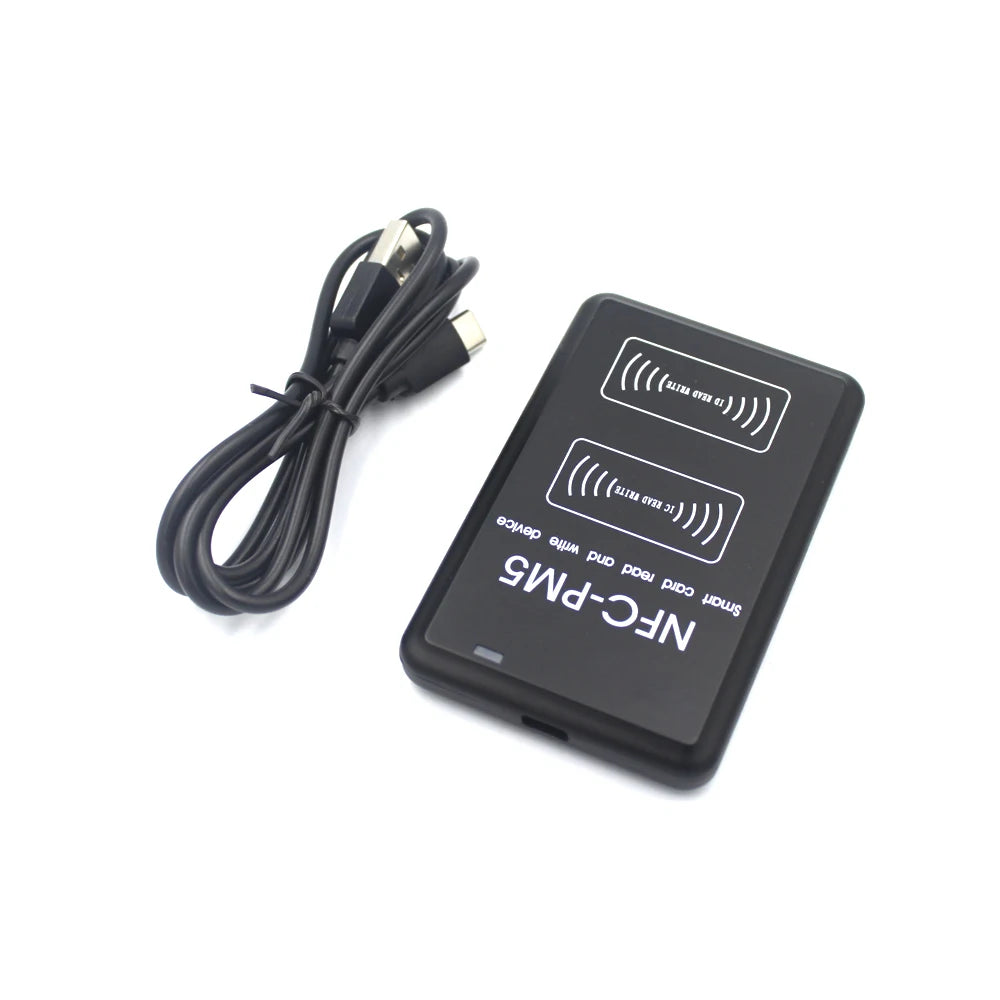 NFC RFID Reader Writer Dual-Frequency 125KHZ/13.56MHZ PM5 IC/ID Duplicator Card Copier with Decoding Function for Access Control Vue