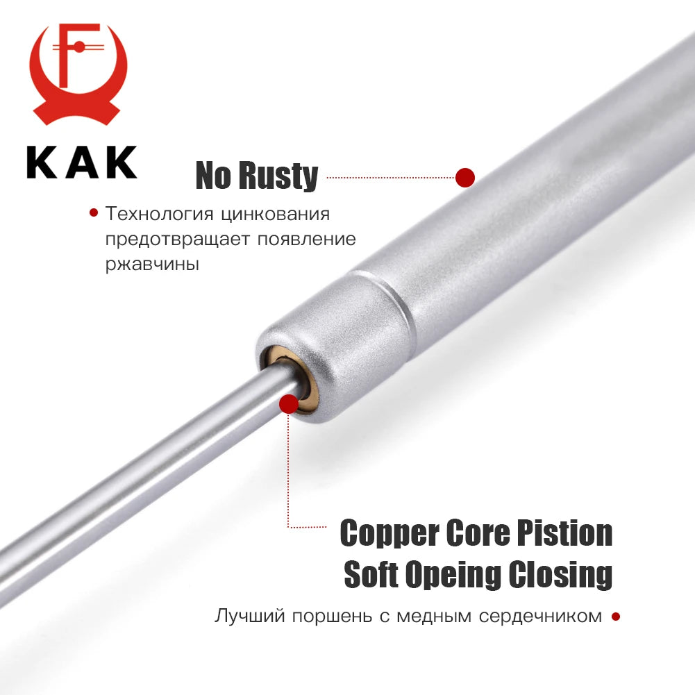 KAK 2 Pieces Soft Closing Cabinet Hinges 6kg to 10kg Bench Toy Box Lid Support Gas Strut Kitchen Cupboard Door Support Hardware Vue