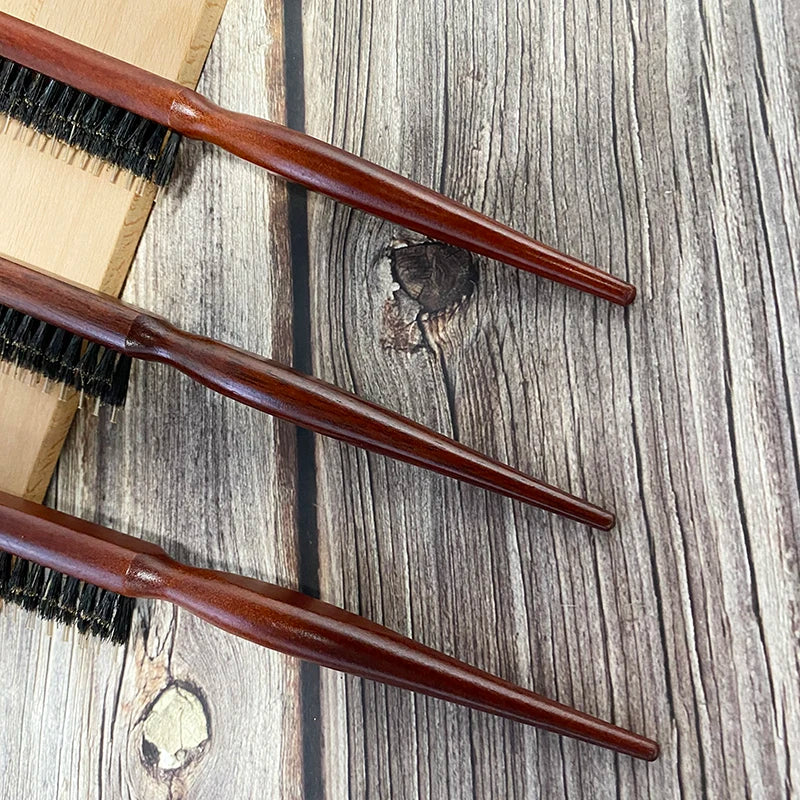Professional Salon Teasing Back Hair Brushes Wood Slim Line Comb Hairbrush Extension Hairdressing Styling Tools DIY Kit 1 PCS Vue