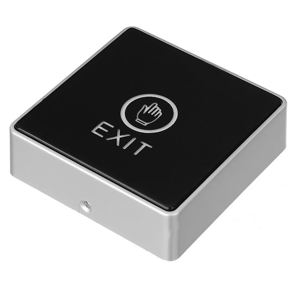 86*86mm Backlight Push Touch Exit Button Infrared Contactless Door Release Switch for access Control System With LED Indicator Vue