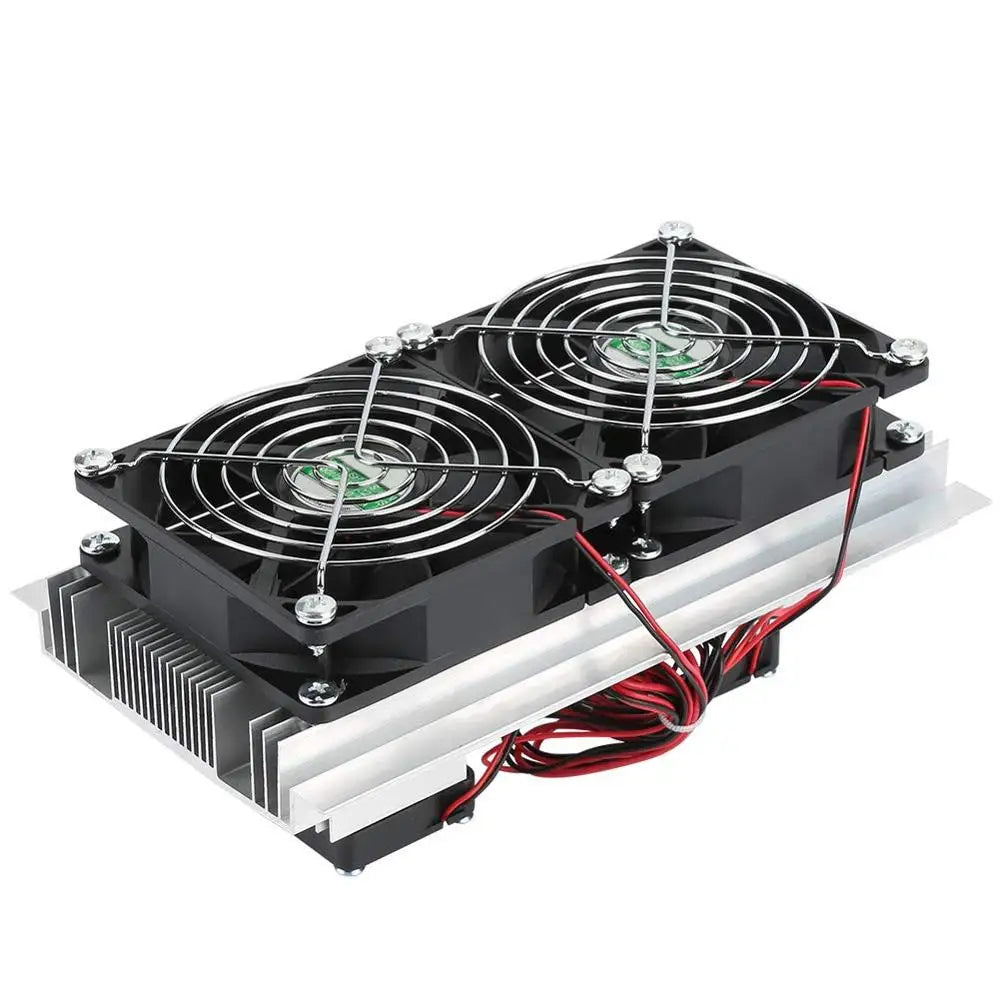 200 x 115 x 8.5mm 120W Thermoelectric Peltier Refrigeration Semiconductor Cooling System Kit Double Fan Vue Default Title