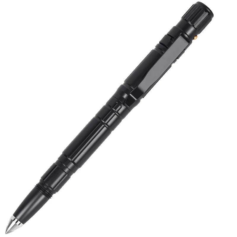 Multi-Function Tactical Pen Emergency Flashlight Screwdriver Bottle Opener Window Breaker Outdoor Survival EDC Tool Gift Box Vue black