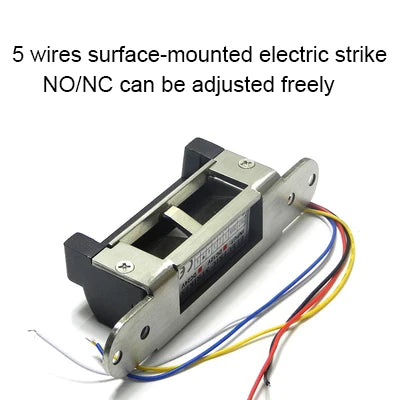 Original DC12V Stainless Steel Sturdiness Narrow Frame Fail Secure ANSI Standard Electric Strike Lock Electronic Door Lock Vue Surface-mounted