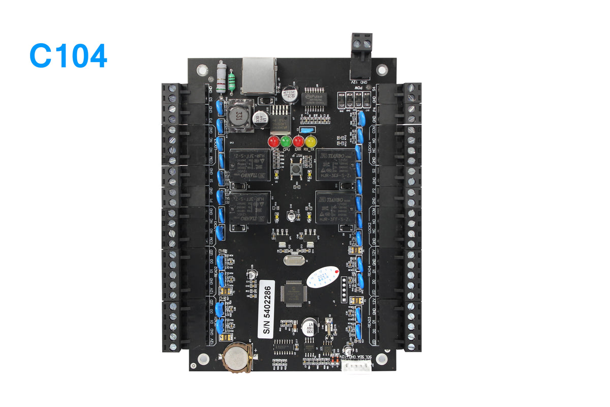 Four Doors TCP/IP Wiegand Access Control Board Panel with Software RFID Entry System DC12V for 1/2/4 Door Vue 4 door controler