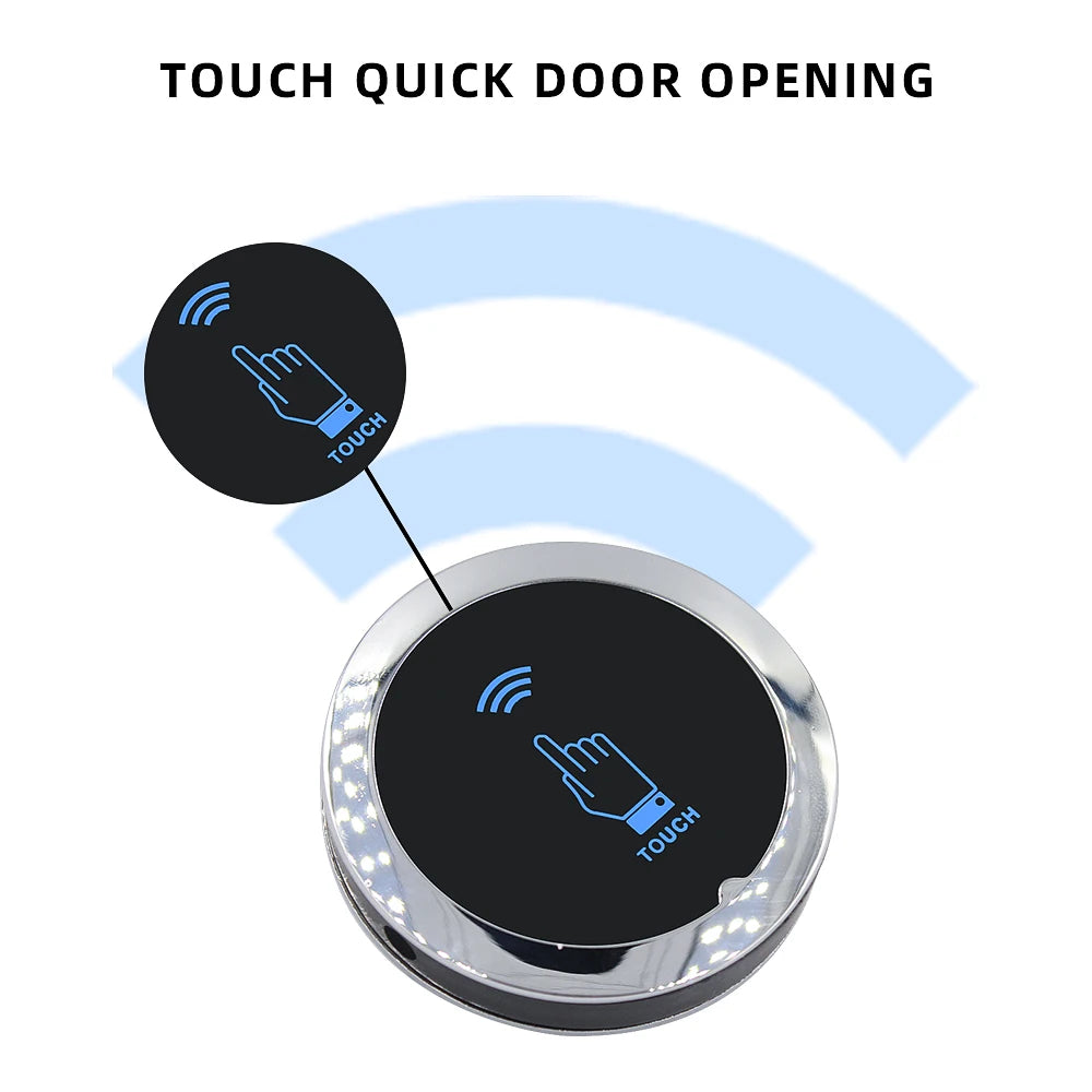 Automatic Door Wireless 2.4G Touch Switch Sliding Door Exit Button Release Button Switch Door Opener Access Control System Vue